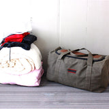 Maxbell Canvas Duffle Bag Zipped House Moving Luggage Bag for Laundry Travel Bedding 54cmx25cmx25cm