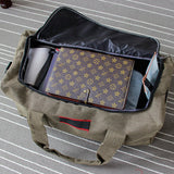 Maxbell Maxbell Canvas Duffle Bag Zipped House Moving Luggage Bag for Laundry Travel Bedding 75cmx40cmx40cm