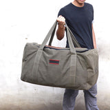 Maxbell Maxbell Canvas Duffle Bag Zipped House Moving Luggage Bag for Laundry Travel Bedding 75cmx40cmx40cm