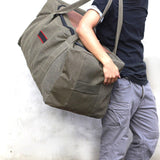 Maxbell Maxbell Canvas Duffle Bag Zipped House Moving Luggage Bag for Laundry Travel Bedding 75cmx40cmx40cm