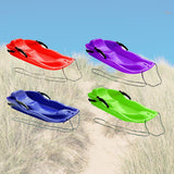 Maxbell Maxbell Snowboard Toboggan Rope Handles Brakes Snow Sledge Master for Winter Outdoor Purple