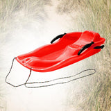 Maxbell Maxbell Snowboard Toboggan Rope Handles Brakes Snow Sledge Master for Winter Outdoor Red