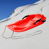 Maxbell Maxbell Snowboard Toboggan Rope Handles Brakes Snow Sledge Master for Winter Outdoor Red