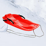 Maxbell Maxbell Snowboard Toboggan Rope Handles Brakes Snow Sledge Master for Winter Outdoor Red