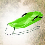 Maxbell Maxbell Snowboard Toboggan Rope Handles Brakes Snow Sledge Master for Winter Outdoor Green