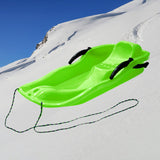 Maxbell Maxbell Snowboard Toboggan Rope Handles Brakes Snow Sledge Master for Winter Outdoor Green