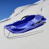 Maxbell Snowboard Toboggan Rope Handles Brakes Snow Sledge Master for Winter Outdoor Blue