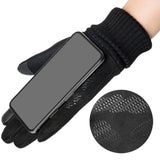Maxbell Maxbell Anti Slip Winter Warm Gloves Mittens Touch Screen Waterproof Soft Mens Black
