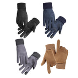 Maxbell Maxbell Anti Slip Winter Warm Gloves Mittens Touch Screen Waterproof Soft Mens Black