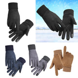 Maxbell Maxbell Anti Slip Winter Warm Gloves Mittens Touch Screen Waterproof Soft Mens Black