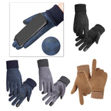 Maxbell Maxbell Anti Slip Winter Warm Gloves Mittens Touch Screen Waterproof Soft Mens Black