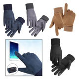 Maxbell Maxbell Anti Slip Winter Warm Gloves Mittens Touch Screen Waterproof Soft Mens Black