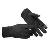 Maxbell Maxbell Anti Slip Winter Warm Gloves Mittens Touch Screen Waterproof Soft Mens Black