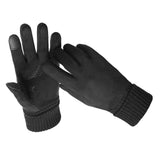 Maxbell Maxbell Anti Slip Winter Warm Gloves Mittens Touch Screen Waterproof Soft Mens Black