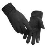 Maxbell Maxbell Anti Slip Winter Warm Gloves Mittens Touch Screen Waterproof Soft Mens Black