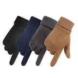Maxbell Maxbell Anti Slip Winter Warm Gloves Mittens Touch Screen Waterproof Soft Mens Black