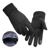 Maxbell Maxbell Anti Slip Winter Warm Gloves Mittens Touch Screen Waterproof Soft Mens Black