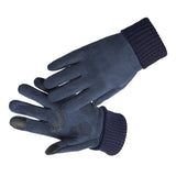 Maxbell Maxbell Anti Slip Winter Warm Gloves Mittens Touch Screen Waterproof Soft Mens Blue