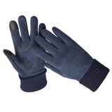 Maxbell Maxbell Anti Slip Winter Warm Gloves Mittens Touch Screen Waterproof Soft Mens Blue