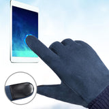 Maxbell Maxbell Anti Slip Winter Warm Gloves Mittens Touch Screen Waterproof Soft Mens Blue