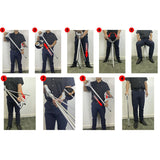 Maxbell Multifunctional Trekking Poles Portable Folding Cane Anti Skid for Travel Aureate