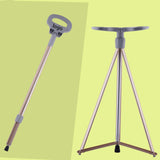 Maxbell Maxbell Multifunctional Trekking Poles Portable Folding Cane Anti Skid for Travel Aureate