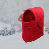 Maxbell Maxbell Balaclava Adjustable Scarf Winter Hat Windproof Neck Warmer Comfortable Red