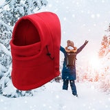 Maxbell Maxbell Balaclava Adjustable Scarf Winter Hat Windproof Neck Warmer Comfortable Red