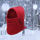 Maxbell Maxbell Balaclava Adjustable Scarf Winter Hat Windproof Neck Warmer Comfortable Red