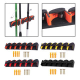 Maxbell Fishing Rod Holder Vertical 6 Rods Rod Stand for Garage Storage Wall Mounted Orange