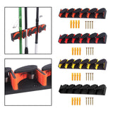 Maxbell Fishing Rod Holder Vertical 6 Rods Rod Stand for Garage Storage Wall Mounted Orange