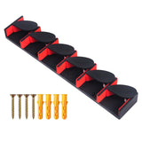 Maxbell Fishing Rod Holder Vertical 6 Rods Rod Stand for Garage Storage Wall Mounted Red