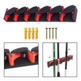 Maxbell Fishing Rod Holder Vertical 6 Rods Rod Stand for Garage Storage Wall Mounted Red