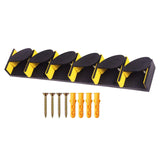 Maxbell Fishing Rod Holder Vertical 6 Rods Rod Stand for Garage Storage Wall Mounted Yellow