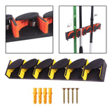 Maxbell Fishing Rod Holder Vertical 6 Rods Rod Stand for Garage Storage Wall Mounted Yellow
