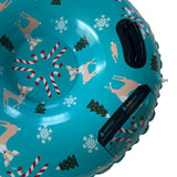 Maxbell Maxbell Winter Snow Tube 35.83inch Kids Adults Sledding Sleigh Inflatable Snow Sled Blue