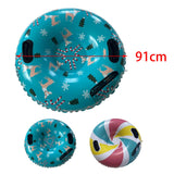 Maxbell Maxbell Winter Snow Tube 35.83inch Kids Adults Sledding Sleigh Inflatable Snow Sled Multicolor