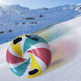 Maxbell Maxbell Winter Snow Tube 35.83inch Kids Adults Sledding Sleigh Inflatable Snow Sled Multicolor