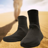 Maxbell Shoe Covers Desert Reusable Adjustable Winter for Outdoor Shoes Large Black
