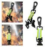 Maxbell Firefighter Glove Strap Fireman Turnout Gear with Buckle Clip Reflective Single Clip
