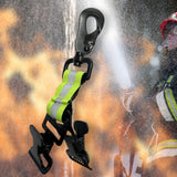 Maxbell Firefighter Glove Strap Fireman Turnout Gear with Buckle Clip Reflective Double Clip