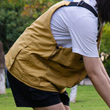 Maxbell Camping Vest Shoulder Bag Breathable Lightweight for Hunting Travel Adult Yellow