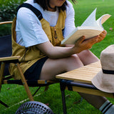 Maxbell Camping Vest Shoulder Bag Breathable Lightweight for Hunting Travel Adult Yellow