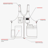 Maxbell Camping Vest Shoulder Bag Breathable Lightweight for Hunting Travel Adult Black