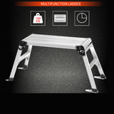 Maxbell Folding Work Platform Car Wash Table Step Stool for Repairing Truck Closets