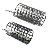 Maxbell Metal Feeder Cage with Swivel Feeder Holder Round for Carp Fishing Accessory 2.8cmx4.4cm
