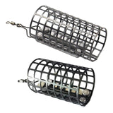 Maxbell Metal Feeder Cage with Swivel Feeder Holder Round for Carp Fishing Accessory 2.8cmx4.4cm