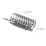 Maxbell Metal Feeder Cage with Swivel Feeder Holder Round for Carp Fishing Accessory 2.8cmx5.6cm