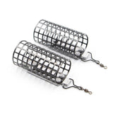 Maxbell Metal Feeder Cage with Swivel Feeder Holder Round for Carp Fishing Accessory 2.8cmx5.6cm