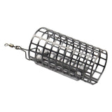 Maxbell Metal Feeder Cage with Swivel Feeder Holder Round for Carp Fishing Accessory 2.8cmx5.6cm